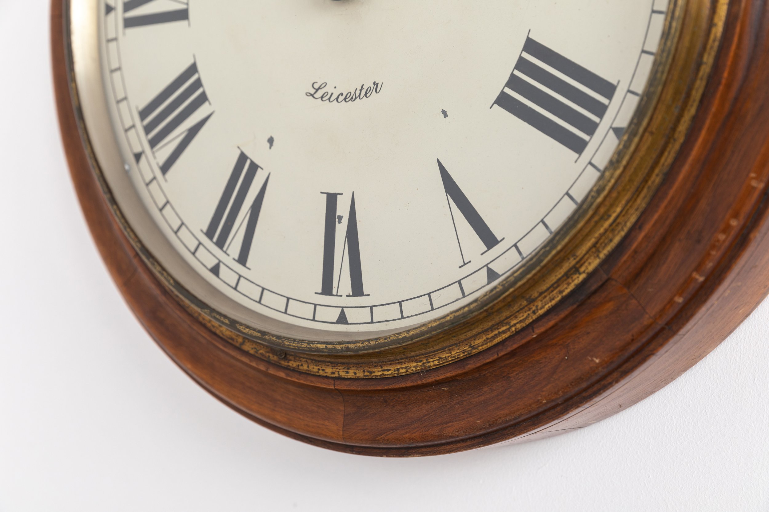 Early Wooden Gents of Leicester Clock — Antiques Workshop
